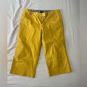 J Crew stretch women’s yellow capri pants